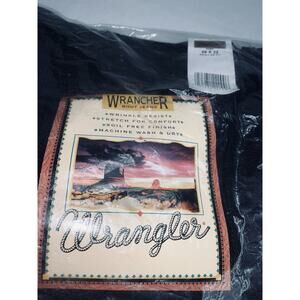 Wrangler Rancher Boot Jeans Regular Fit Tag Size 48 x 32 Black Polyester NWT